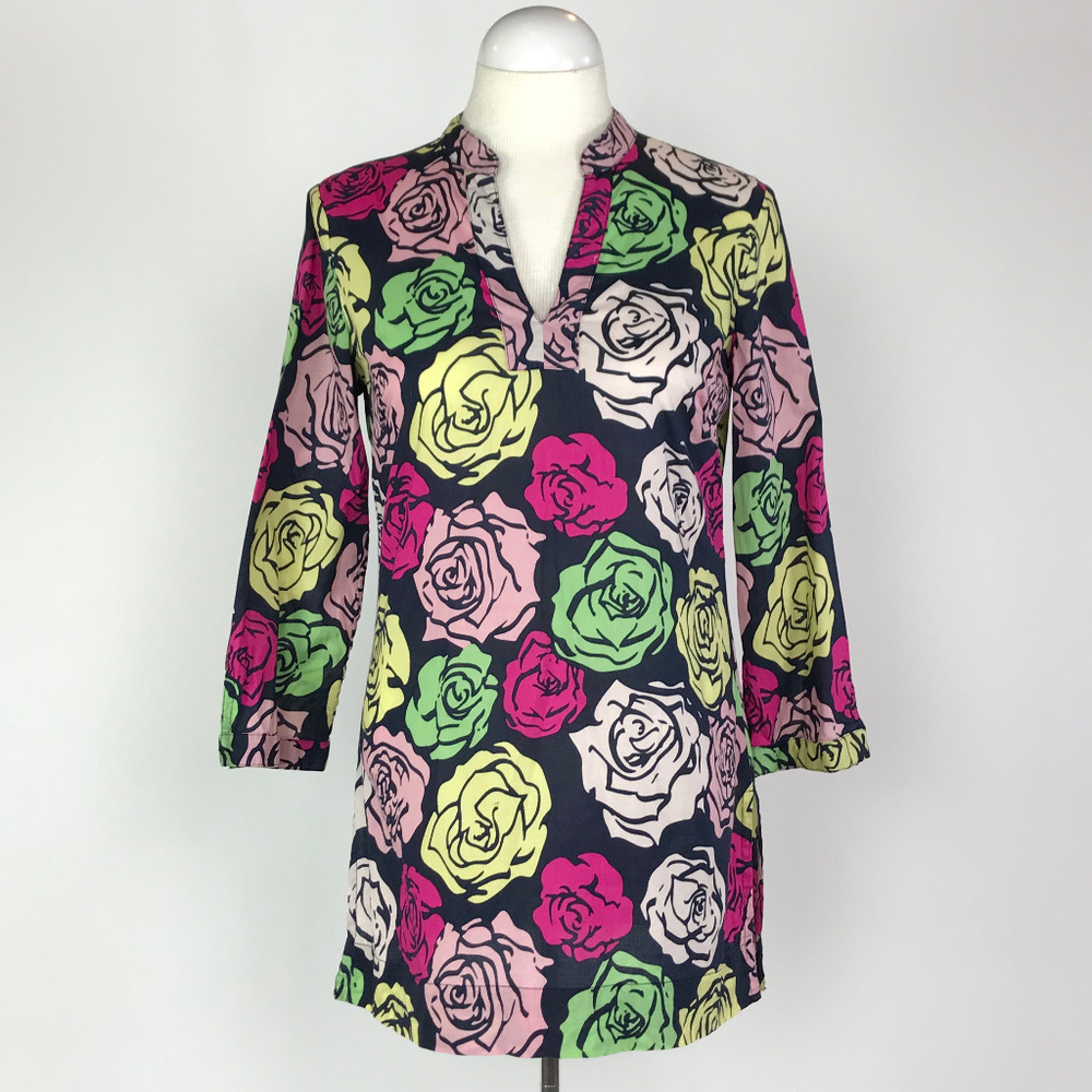 Brooks Brothers Floral Cotton Tunic Size Small